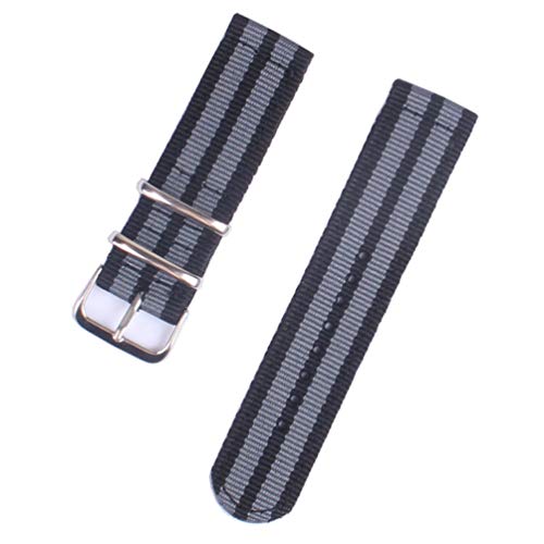TikTako Quick Release NATO Uhrenarmbänder 18mm/20mm/22mm/24mm-Streifen Nylon Armband mit Edelstahl-Schnalle Stil 10, 20mm von TikTako