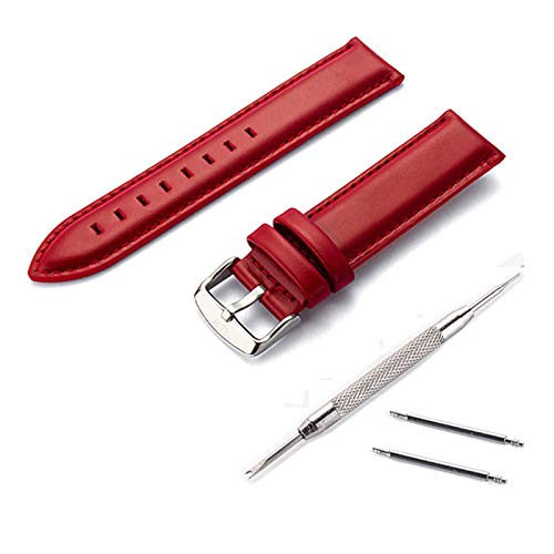 TikTako Uhrenarmbänder 12MM 13MM 14MM 17MM 18MM 20MM Armband-echtes Leder-Uhrenarmband-Armband Schwarz Braun von TikTako