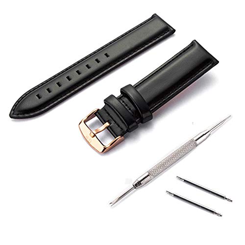 TikTako Uhrenarmbänder 12MM 13MM 14MM 17MM 18MM 20MM Armband-echtes Leder-Uhrenarmband-Armband Schwarz Braun von TikTako