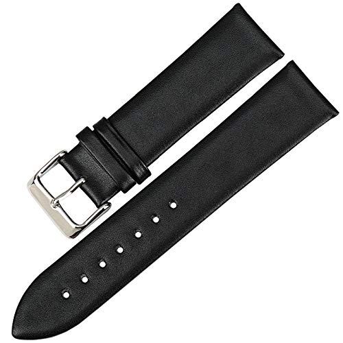 TikTako Uhren Zubehör Thin Uhrenarmbänder 16 18 19 20 22 MM-echtes Leder-Uhrenarmband von TikTako