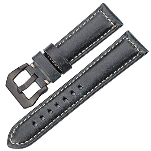 Uhrenzubehör Rindsleder Armband 20MM 22MM 24MM 26MM Frauen Männer echtes Leder-Wach-Band-Bügel Stahl Schnalle von TikTako