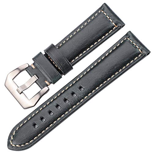 Uhrenzubehör Rindsleder Armband 20MM 22MM 24MM 26MM Frauen Männer echtes Leder-Wach-Band-Bügel Stahl Schnalle von TikTako