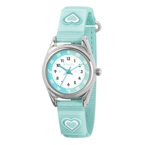 Tikkers Armbanduhr ATK1094 Aquamarin mit Herzband von Tikkers