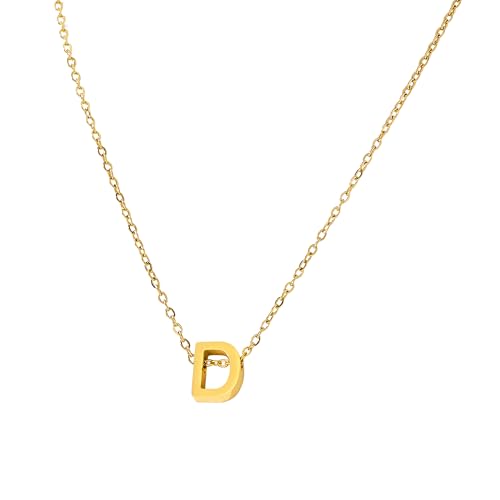Tiklife Damen Halskette Anhänger Damen Schmuck Herz Anhänger Buchstaben Halskette Verschiedene Designs Ideal als Geschenk für Frauen und Mädchen Perfekt für Feiertage (Ne-D) von Tiklife