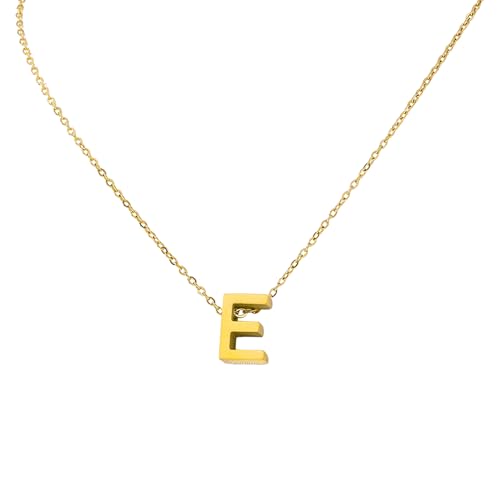 Tiklife Damen Halskette Anhänger Damen Schmuck Herz Anhänger Buchstaben Halskette Verschiedene Designs Ideal als Geschenk für Frauen und Mädchen Perfekt für Feiertage (Ne-E) von Tiklife