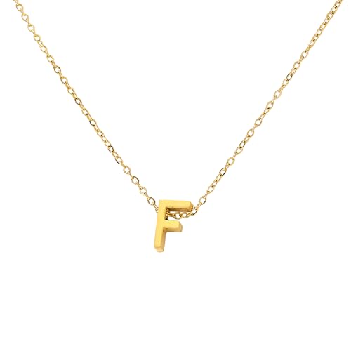 Tiklife Damen Halskette Anhänger Damen Schmuck Herz Anhänger Buchstaben Halskette Verschiedene Designs Ideal als Geschenk für Frauen und Mädchen Perfekt für Feiertage (Ne-F) von Tiklife