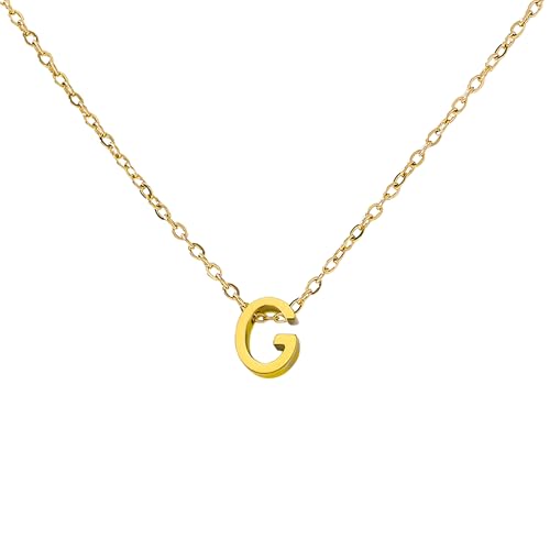 Tiklife Damen Halskette Anhänger Damen Schmuck Herz Anhänger Buchstaben Halskette Verschiedene Designs Ideal als Geschenk für Frauen und Mädchen Perfekt für Feiertage (Ne-G) von Tiklife