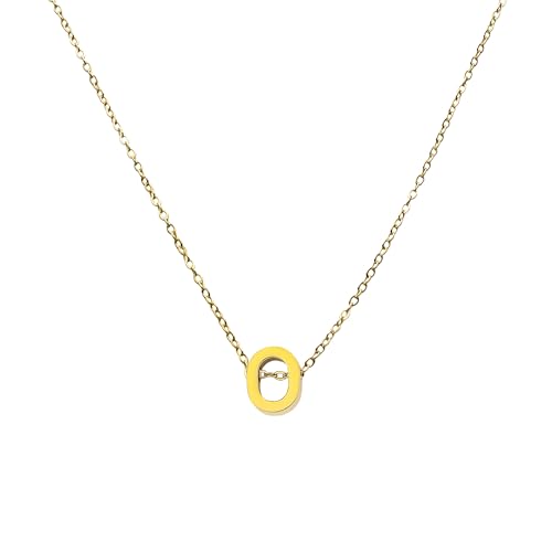 Tiklife Damen Halskette Anhänger Damen Schmuck Herz Anhänger Buchstaben Halskette Verschiedene Designs Ideal als Geschenk für Frauen und Mädchen Perfekt für Feiertage (Ne-O) von Tiklife