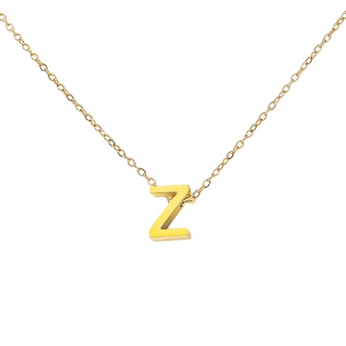 Tiklife Damen Halskette Anhänger Damen Schmuck Herz Anhänger Buchstaben Halskette Verschiedene Designs Ideal als Geschenk für Frauen und Mädchen Perfekt für Feiertage (Ne-Z) von Tiklife