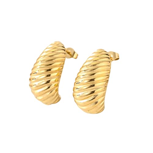 Tiklife Ohrringe Damen Goldene Ohrstecker Schmuck Kreative Ohrstecker Designs Hypoallergen Mit Eleganter Geschenkbox für Mädchen und Frauen (Ea-06) von Tiklife