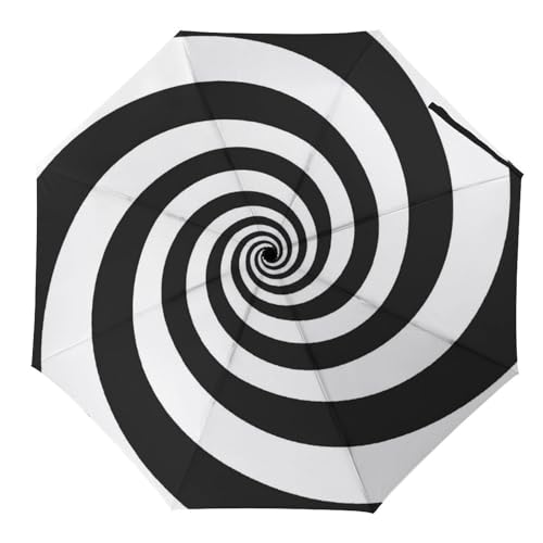 Tilivyx Regenschirme Spirale Streifen Automatischer Faltschirm Uv-Sonnenschutz Regenschirme Tragbarer Regenschirm von Tilivyx