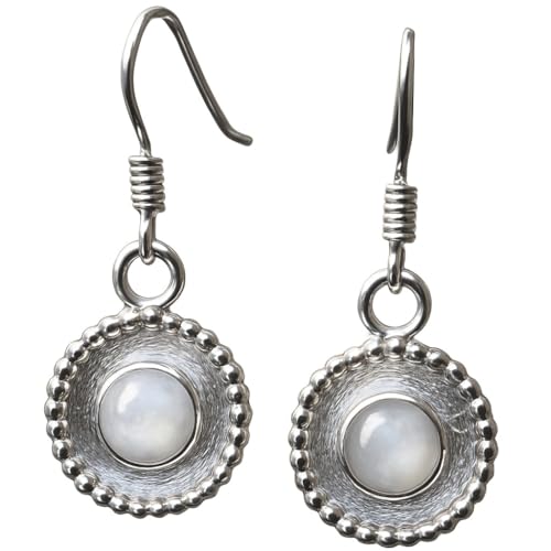 Damen Ohrringe mit Mondstein – Handgemachter Boho-Schmuck aus Silber von Tiljon