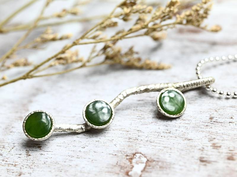 Jade Anhänger 925 Silber von Tiljon