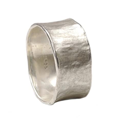 Matter Ring 925er Silber mit Textur RingSize 65 (20.7) von Tiljon