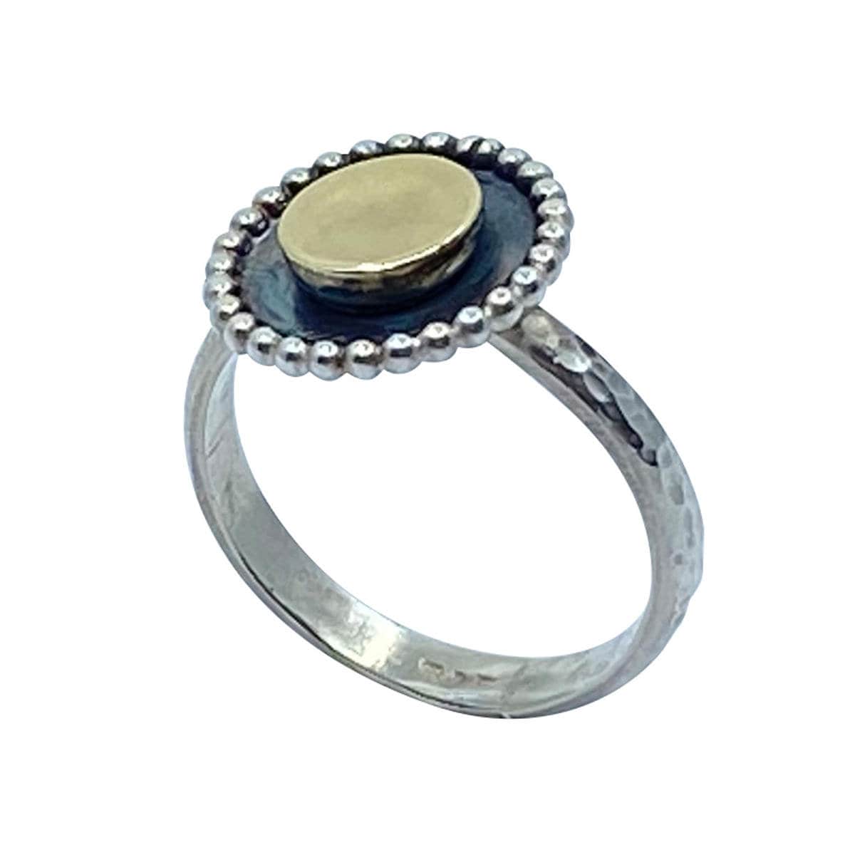 Oxidierter Ring Aus 925Er Silber Mit Goldanteil von Tiljon