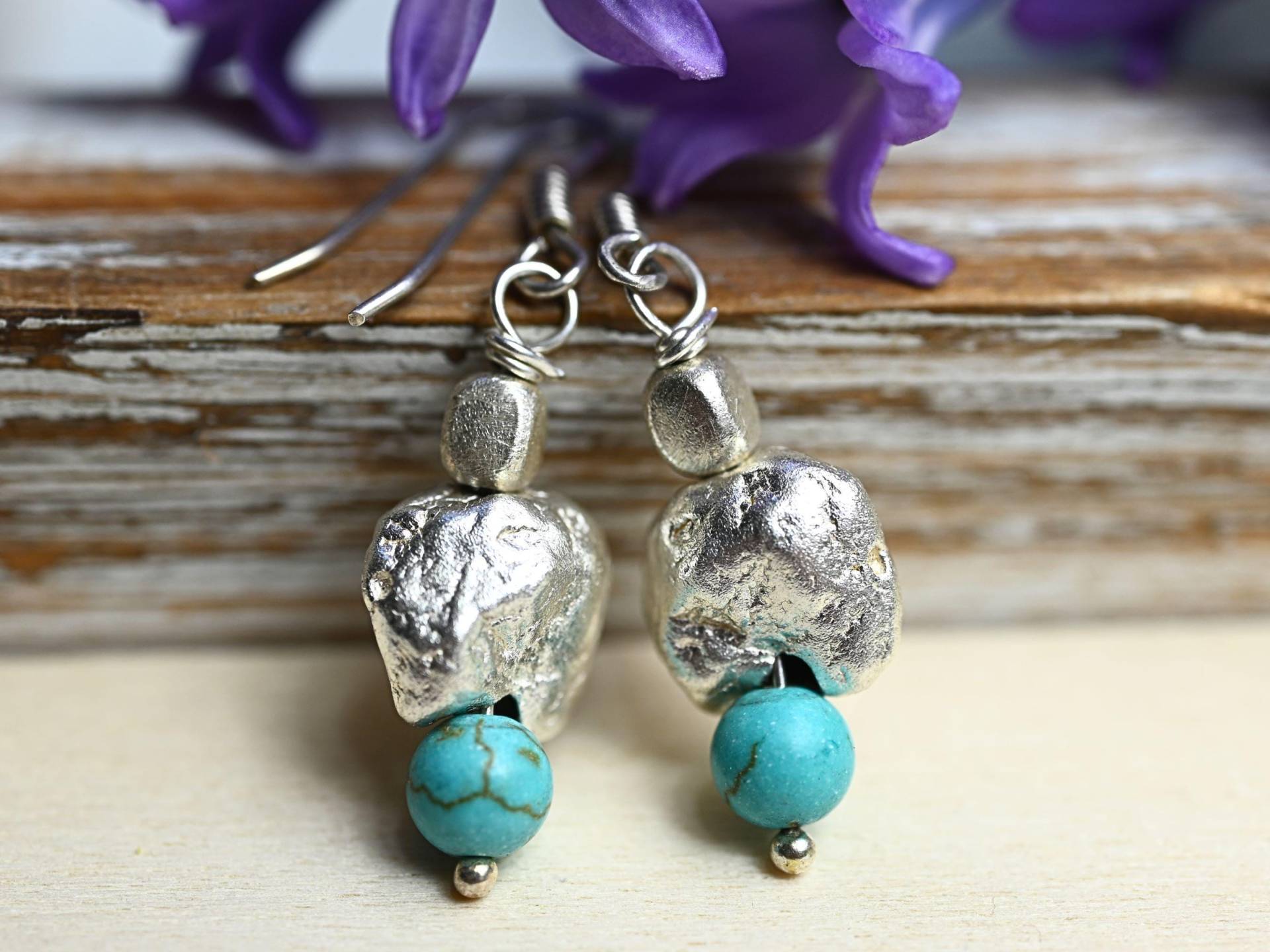 Silberohrringe Ohrhänger Mit Türkis von Tiljon