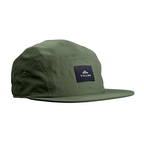Tillak Wallowa Campingmütze, leichte Nylon-5-Panel-Kappe mit Druckknopfverschluss, Grün, Einheitsgröße von Tillak