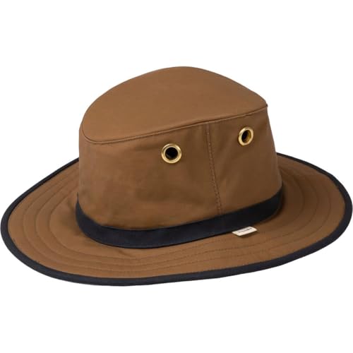 Tilley TWC7 Outback Hut aus gewachster Baumwolle - Hellbraun-Marineblau - 61 von Tilley