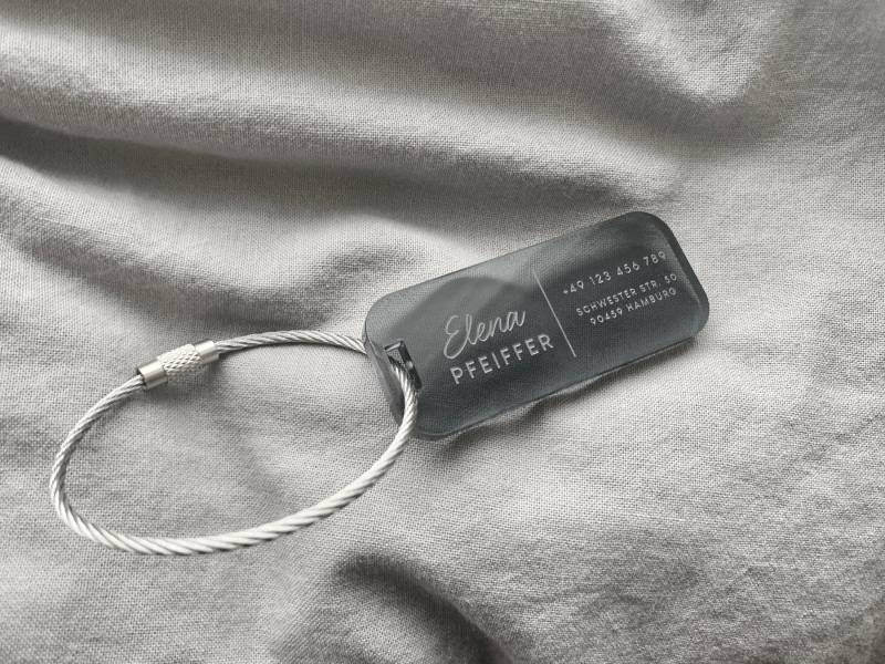 Personalisiertes Gepäck Namensschild | Transluzent Acryl Travel Bag Tag Hochzeit Gefälligkeiten Brautjungfer Geschenk Weihnachtsgeschenk von TilloStudioShop