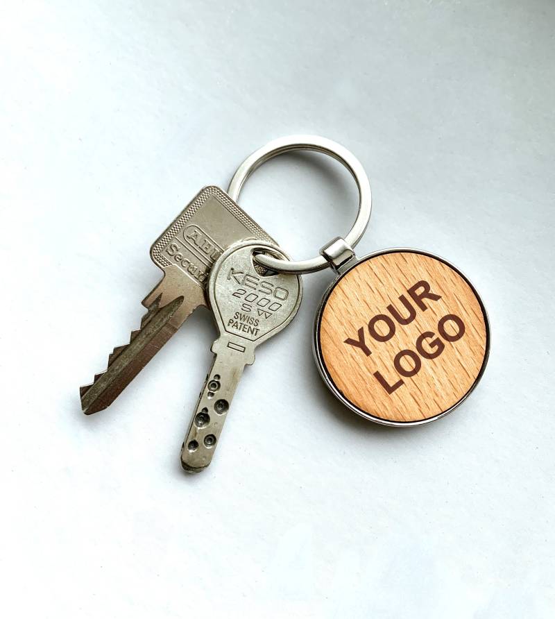 Personalisiertes Logo Graviert Schlüsselanhänger | Firmengeschenk, Firmenlogo von TilloStudioShop