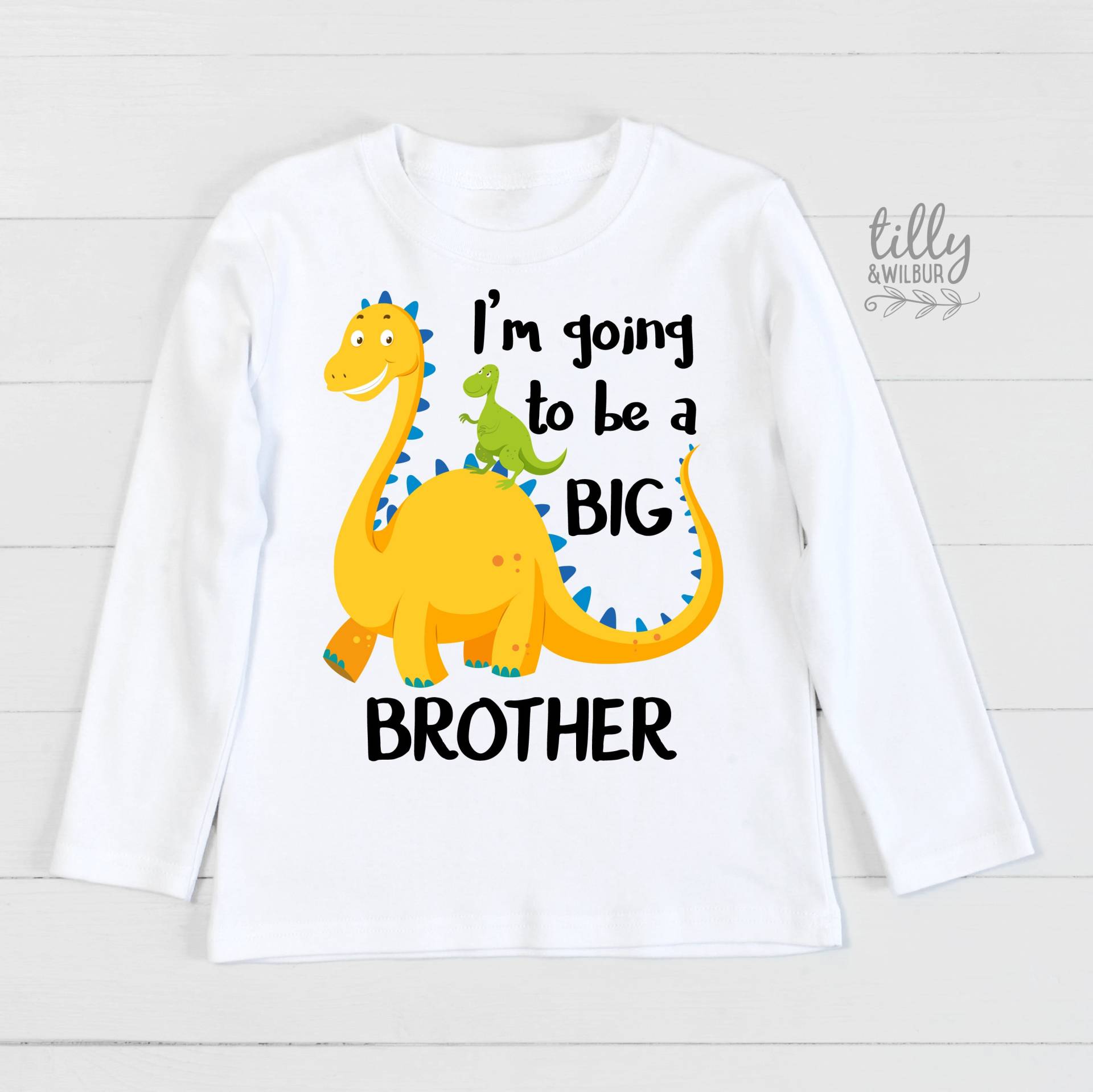 Big Brother T-Shirt, Gefördert Zu Brothersaurus Dinosaurier Ich Werde Ein T-Shirt Sein Big Brother T-Shirt, Gefördert Zu Brothersaurus Dinosaurier Ich Werde Ein T-Shirt Sein von TillyAndWilbur