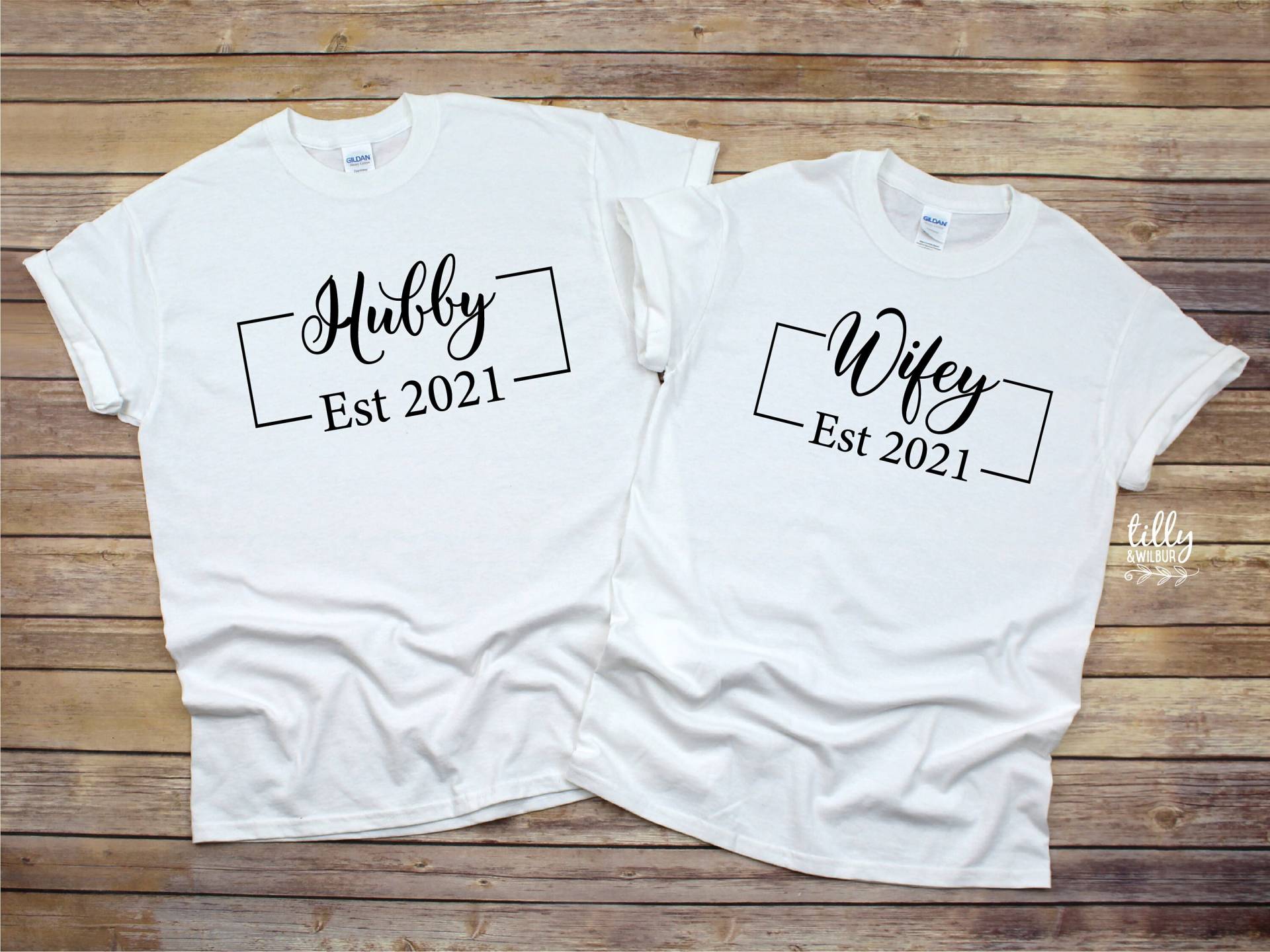 Herr Und Frau Passende T-Shirts, Ehemann Brautpaar Flitterwochen Hochzeitsgeschenk, Seine Ihre Kleidung Herr Und Frau Passende T-Shirts, Ehemann Brautpaar Flitterwochen Hochzeitsgeschenk, Seine Ihre Kleidung von TillyAndWilbur