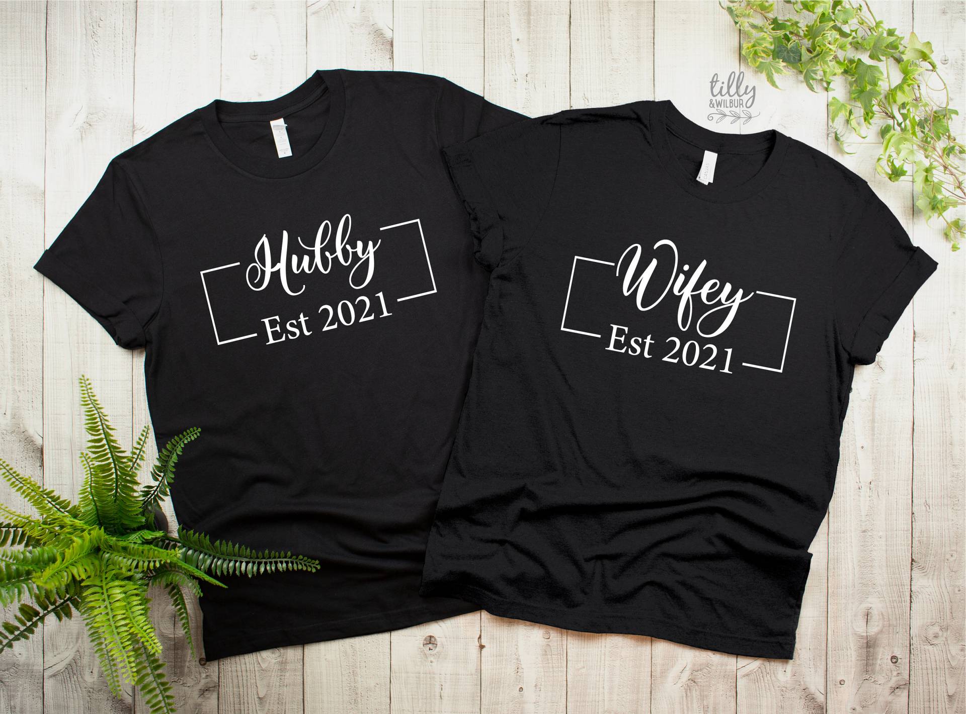 Herr Und Frau Passende T-Shirts, Ehemann Brautpaar Flitterwochen Hochzeitsgeschenk, Seine Ihre Kleidung Herr Und Frau Passende T-Shirts, Ehemann Brautpaar Flitterwochen Hochzeitsgeschenk, Seine Ihre Kleidung von TillyAndWilbur