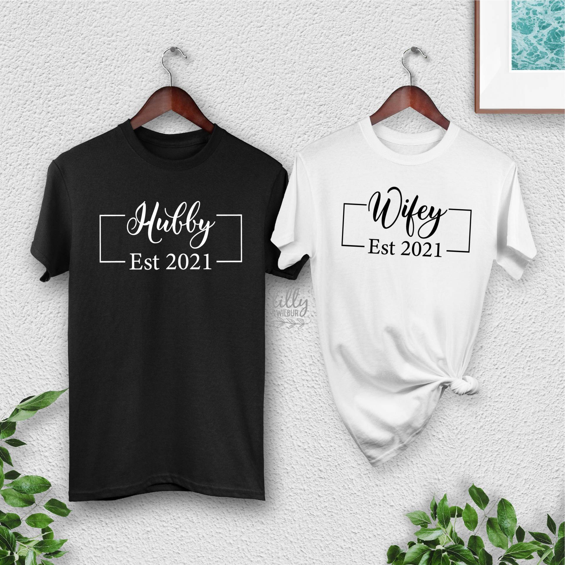 Herr Und Frau Passende T-Shirts, Ehemann Brautpaar Flitterwochen Hochzeitsgeschenk, Seine Ihre Kleidung Herr Und Frau Passende T-Shirts, Ehemann Brautpaar Flitterwochen Hochzeitsgeschenk, Seine Ihre Kleidung von TillyAndWilbur