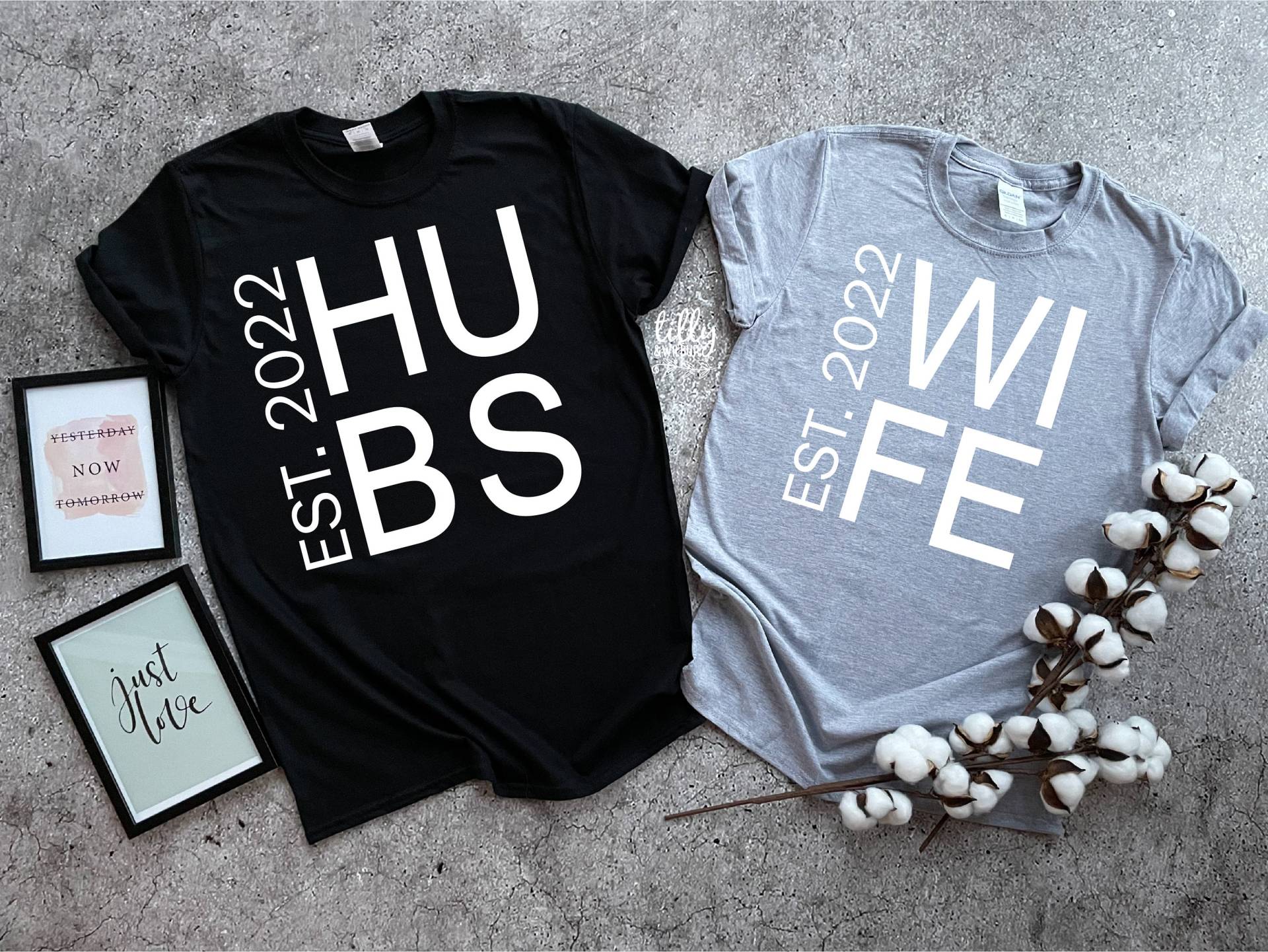 Herr Und Frau Passende T-Shirts, Ehemann Brautpaar Flitterwochen Hochzeitsgeschenk, Seine Ihre Kleidung Herr Und Frau Passende T-Shirts, Ehemann Brautpaar Flitterwochen Hochzeitsgeschenk, Seine Ihre Kleidung von TillyAndWilbur