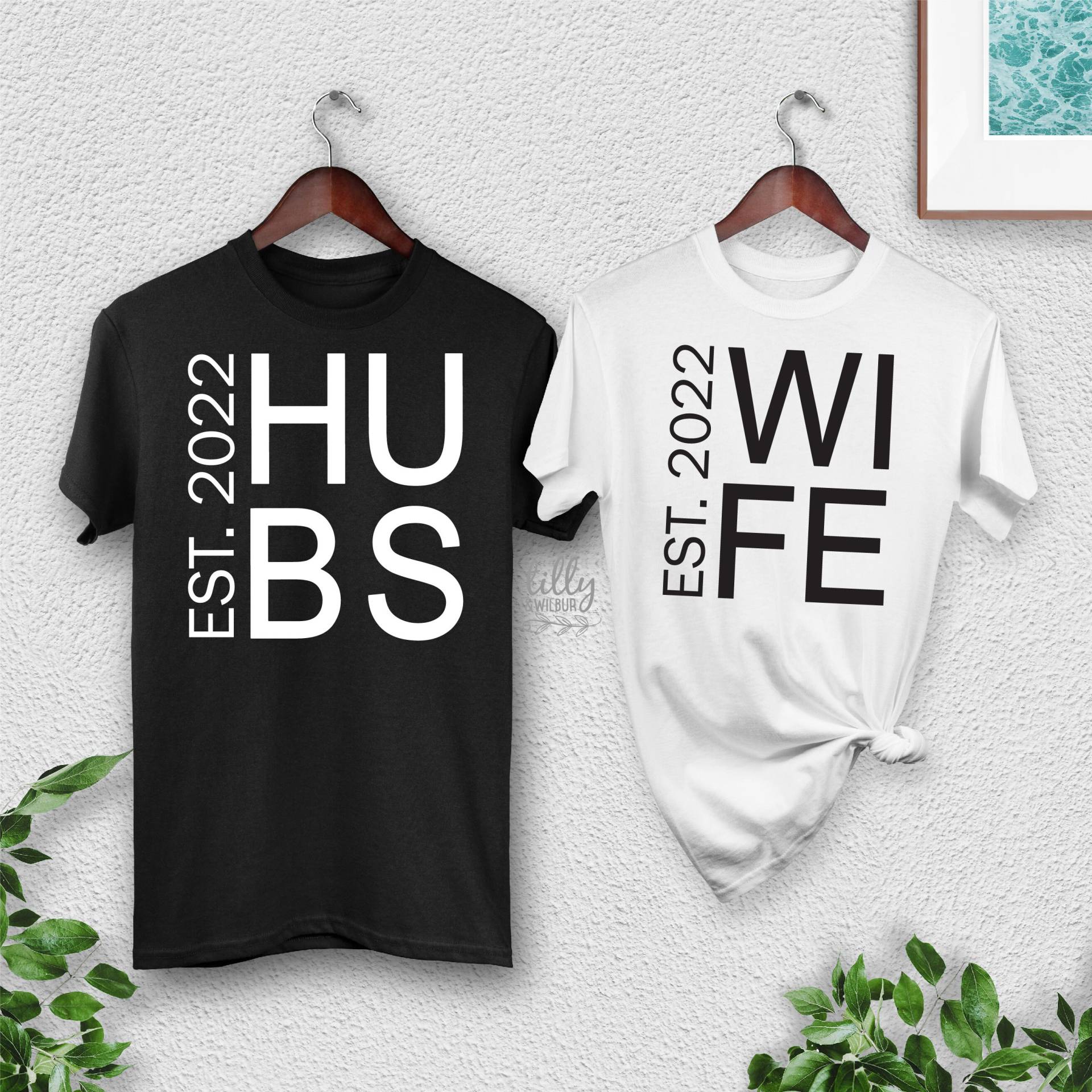 Herr Und Frau Passende T-Shirts, Ehemann Brautpaar Flitterwochen Hochzeitsgeschenk, Seine Ihre Kleidung Herr Und Frau Passende T-Shirts, Ehemann Brautpaar Flitterwochen Hochzeitsgeschenk, Seine Ihre Kleidung von TillyAndWilbur
