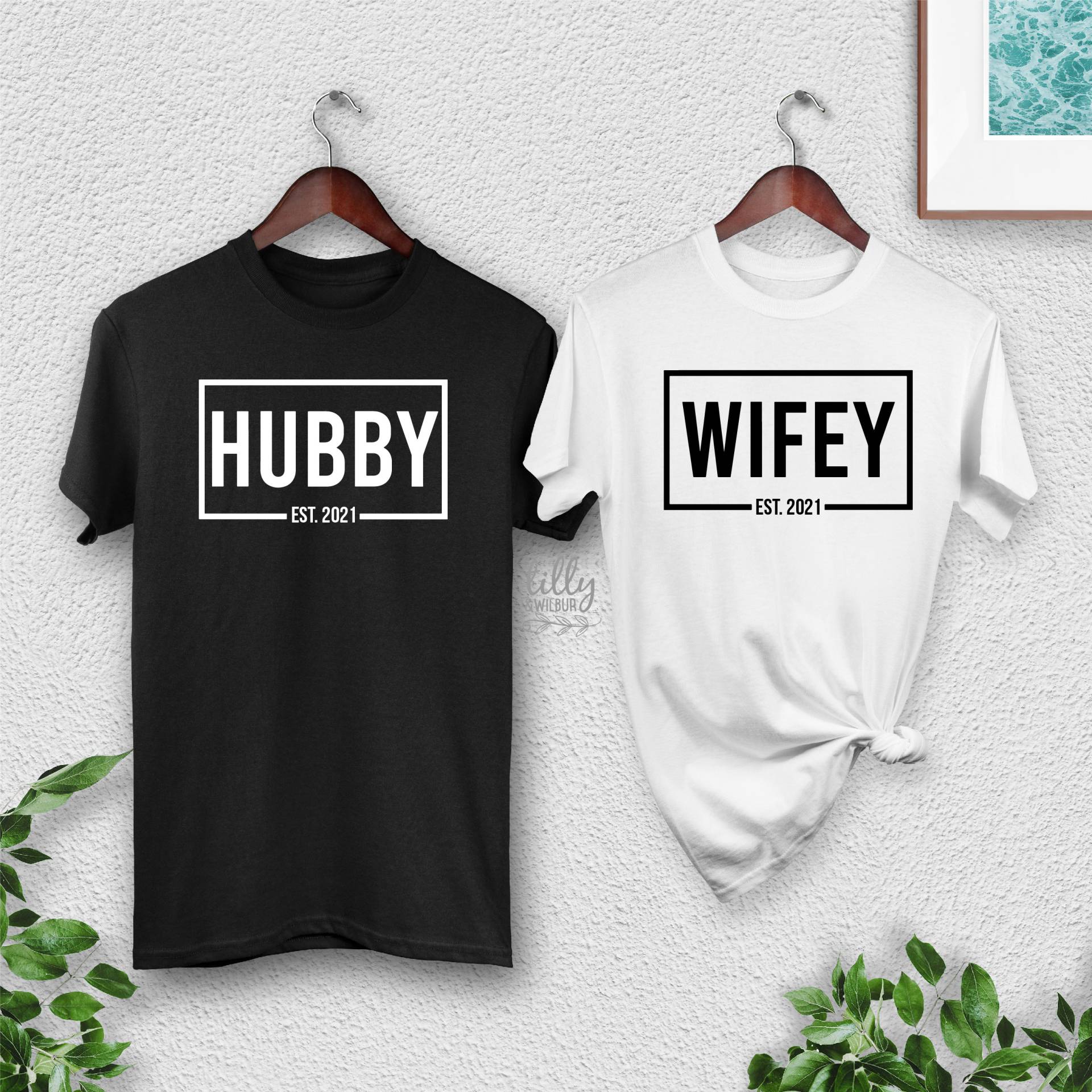 Herr Und Frau Passende T-Shirts, Ehemann Brautpaar Flitterwochen Hochzeitsgeschenk, Seine Ihre Kleidung Herr Und Frau Passende T-Shirts, Ehemann Brautpaar Flitterwochen Hochzeitsgeschenk, Seine Ihre Kleidung von TillyAndWilbur
