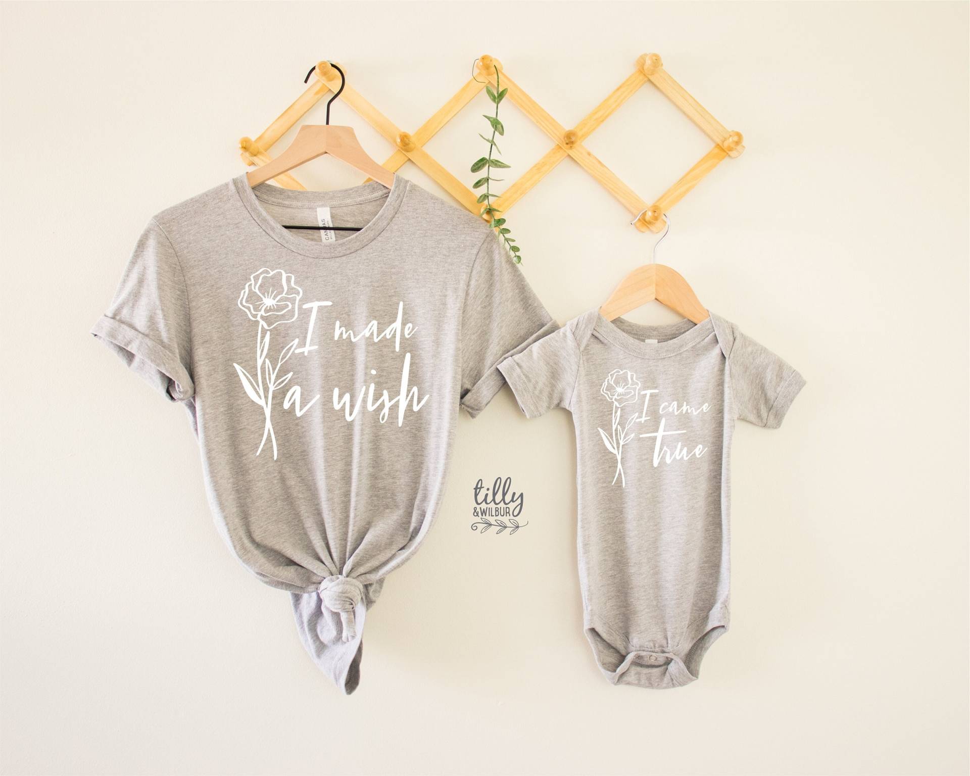 Ich Machte Einen Wunsch, Ich Kam Wahr Passende Mama - Und Baby-Outfits, Unser Erster Muttertag, Mutter Baby, Regenbogen-Baby, Wunder Ich Machte Einen Wunsch, Ich Kam Wahr Passende Mama - Und Baby-Outfits, Unser Erster Muttertag, Mutter Baby, Regenbogen-Baby, Wunder von TillyAndWilbur