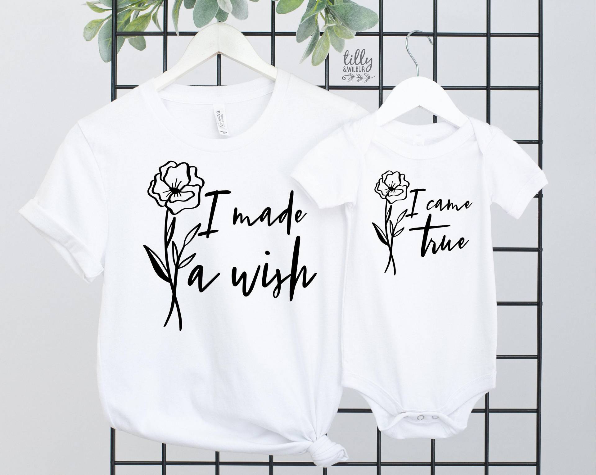 Ich Machte Einen Wunsch, Ich Kam Wahr Passende Mama - Und Baby-Outfits, Unser Erster Muttertag, Mutter Baby, Regenbogen-Baby, Wunder Ich Machte Einen Wunsch, Ich Kam Wahr Passende Mama - Und Baby-Outfits, Unser Erster Muttertag, Mutter Baby, Regenbogen-Baby, Wunder von TillyAndWilbur