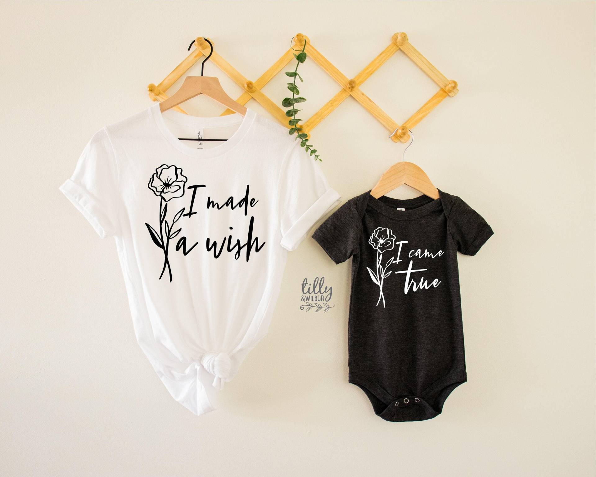 Ich Machte Einen Wunsch, Ich Kam Wahr Passende Mama - Und Baby-Outfits, Unser Erster Muttertag, Mutter Baby, Regenbogen-Baby, Wunder Ich Machte Einen Wunsch, Ich Kam Wahr Passende Mama - Und Baby-Outfits, Unser Erster Muttertag, Mutter Baby, Regenbogen-Baby, Wunder von TillyAndWilbur