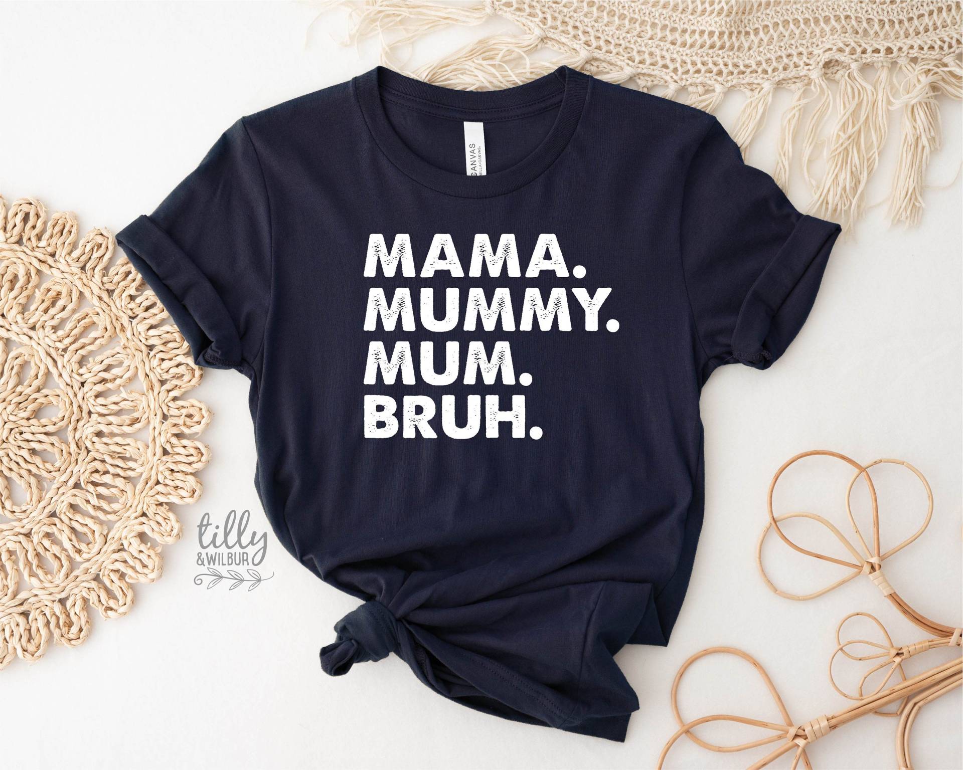 Mama Mummy Bruh T-Shirt, Lustiges Navy Muttertag Mutterschaft Muttertagsgeschenk, Geschenk Für Mama, T-Shirt von TillyAndWilbur