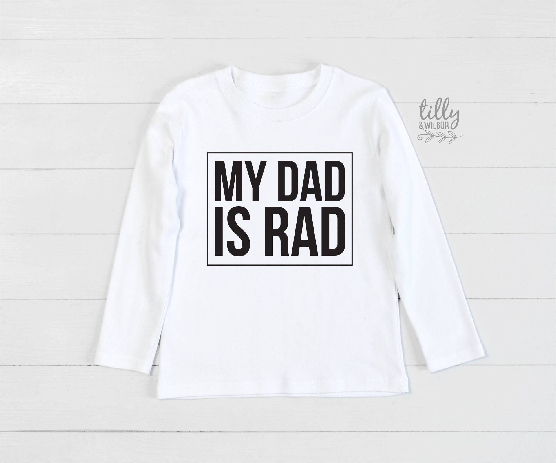 Mein Vater Ist Rad Vatertag T-Shirt, Dad Daddy Ich Liebe Dich Glücklicher Vatertag, Passendes T-Shirt Mein Vater Ist Rad Vatertag T-Shirt, Dad Daddy Ich Liebe Dich Glücklicher Vatertag, Passendes T-Shirt von TillyAndWilbur