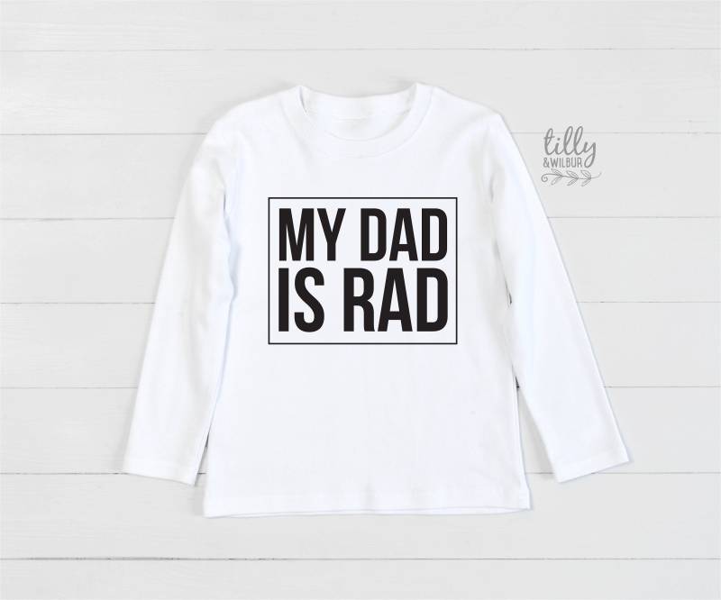 Mein Vater Ist Rad Vatertag T-Shirt, Dad Daddy Ich Liebe Dich Glücklicher Vatertag, Passendes T-Shirt von TillyAndWilbur