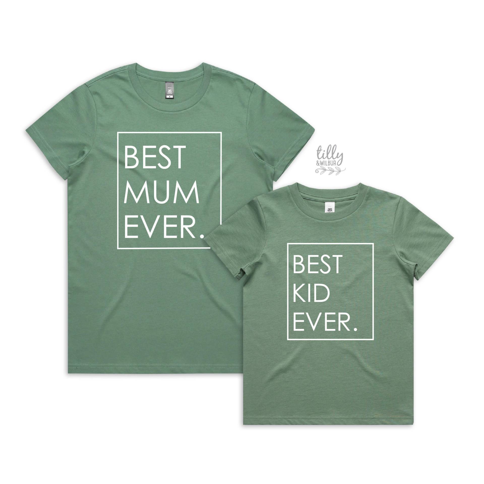 Passende Muttertags-T-Shirts, Beste Mutter Aller Zeiten T-Shirt, Bestes Kind Passende T-Shirts, Mutter-Sohn-Matching, Mumie-Sohn-Matching Passende Muttertags-T-Shirts, Beste Mutter Aller Zeiten T-Shirt, Bestes Kind Passende T-Shirts, Mutter-Sohn-Matching, Mumie-Sohn-Matching von TillyAndWilbur