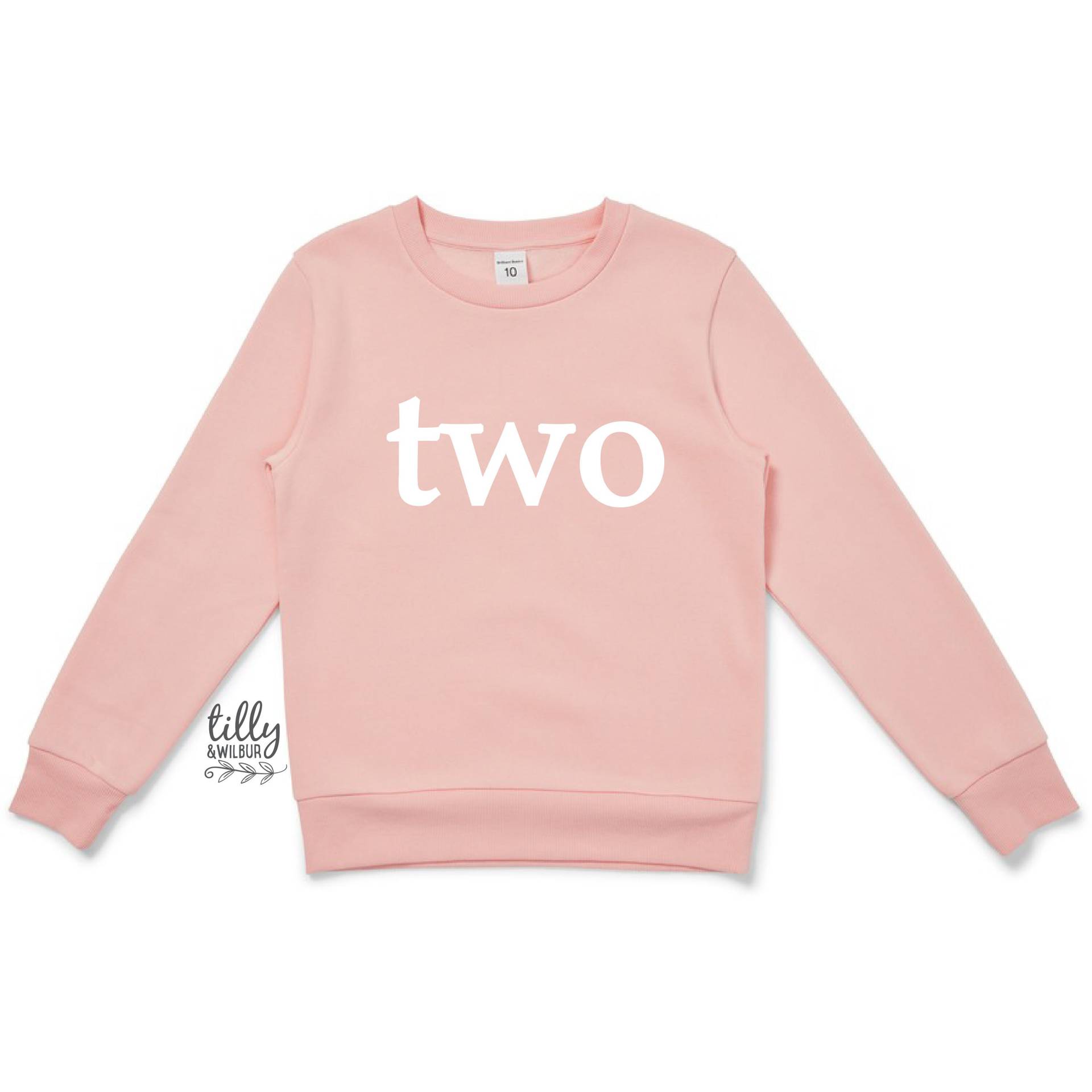 Zwei Geburtstagspullover, Sweatshirt 2. Geburtstag, Geschenk 2 Cake Smash Outfit, Mädchen Geburtstagskind Rundhalsausschnitt Zwei Geburtstagspullover, Sweatshirt 2. Geburtstag, Geschenk 2 Cake Smash Outfit, Mädchen Geburtstagskind Rundhalsausschnitt von TillyAndWilbur