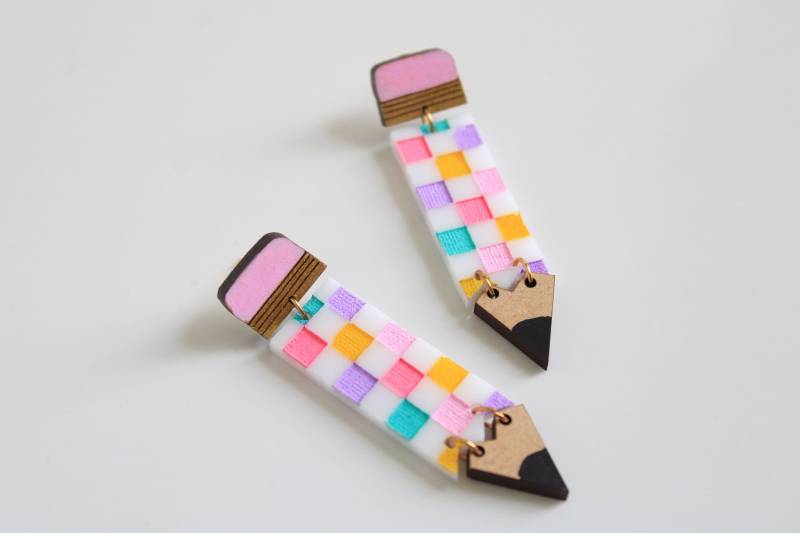 Lehrer Ohrringe Bleistift Für Wertschätzung Geschenke von TillyTaliDesigns