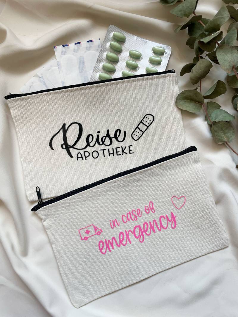Personalisierte Tasche, Reiseapotheke, Notfalltäschchen, Notfalltasche, Geschenkidee, Mitbringsel von TilouDesignsDE