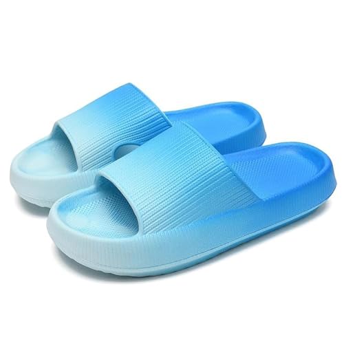 Tilozs Unisex Kinder Sommer Hausschuhe Jungen Mädchen Wolken Schlappen Eva Weiche Dicke Sohle Rutschfeste Schwimmbad Strand Badeschlappen, Blau, 28-29 EU von Tilozs