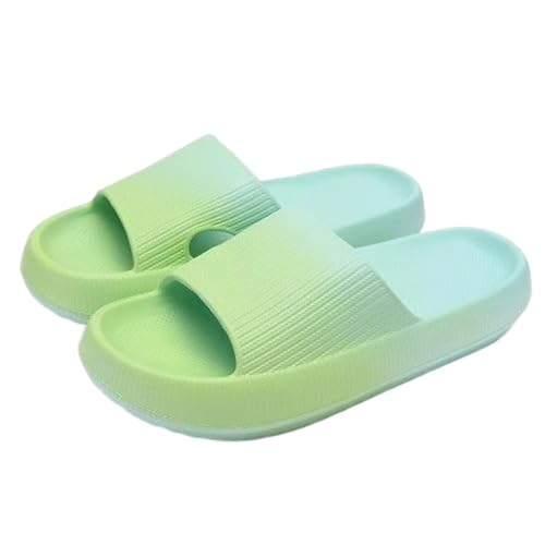 Tilozs Unisex Kinder Sommer Hausschuhe Jungen Mädchen Wolken Schlappen Eva Weiche Dicke Sohle Rutschfeste Schwimmbad Strand Badeschlappen, Grün, 34-35 EU von Tilozs
