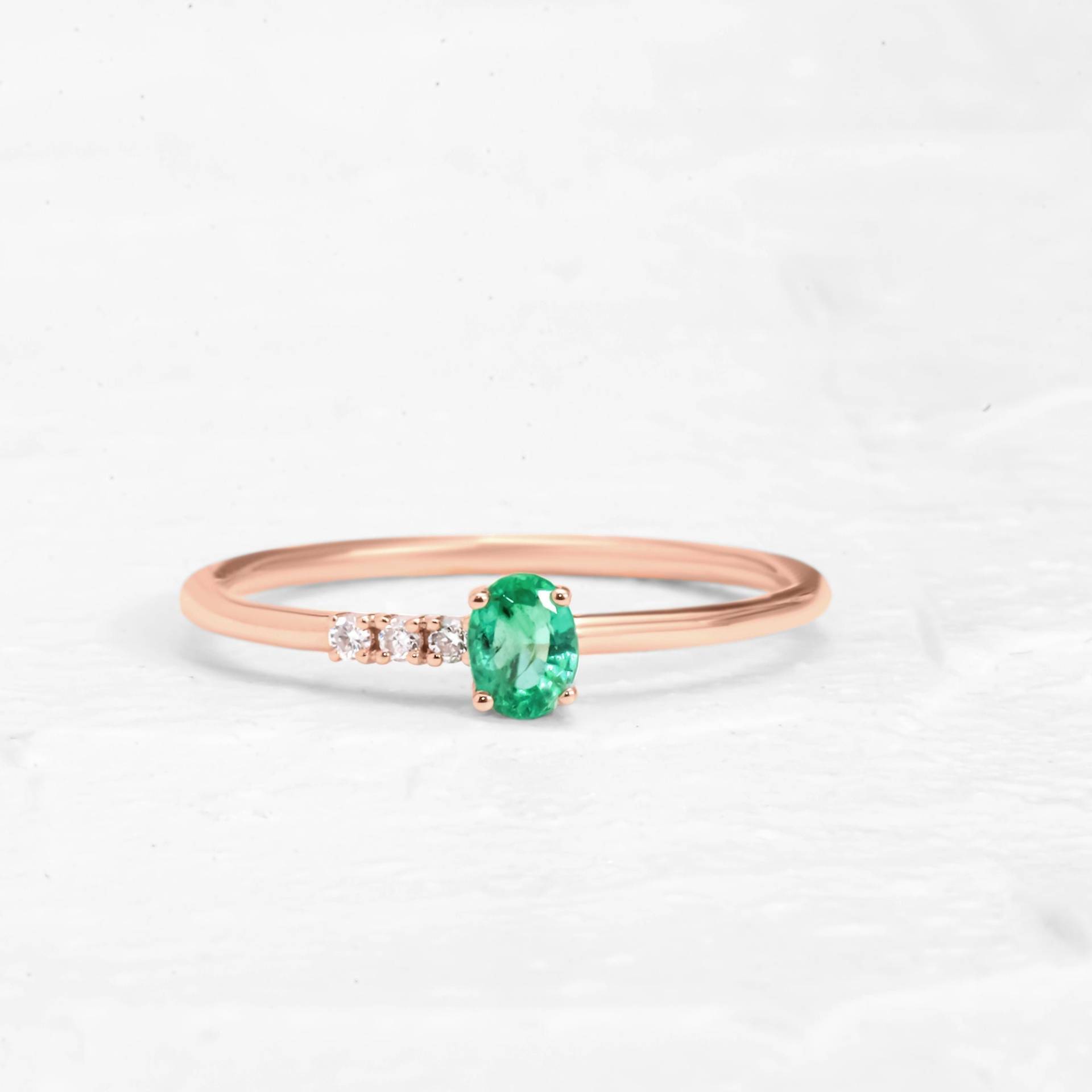 Multi-stein Smaragd Ring Für Frauen Verlobung/14K Massiv Unikat Set Mit Verlobungsring Multi-stein Smaragd Ring Für Frauen Verlobung/14K Massiv Unikat Set Mit Verlobungsring von TilyaJewelry