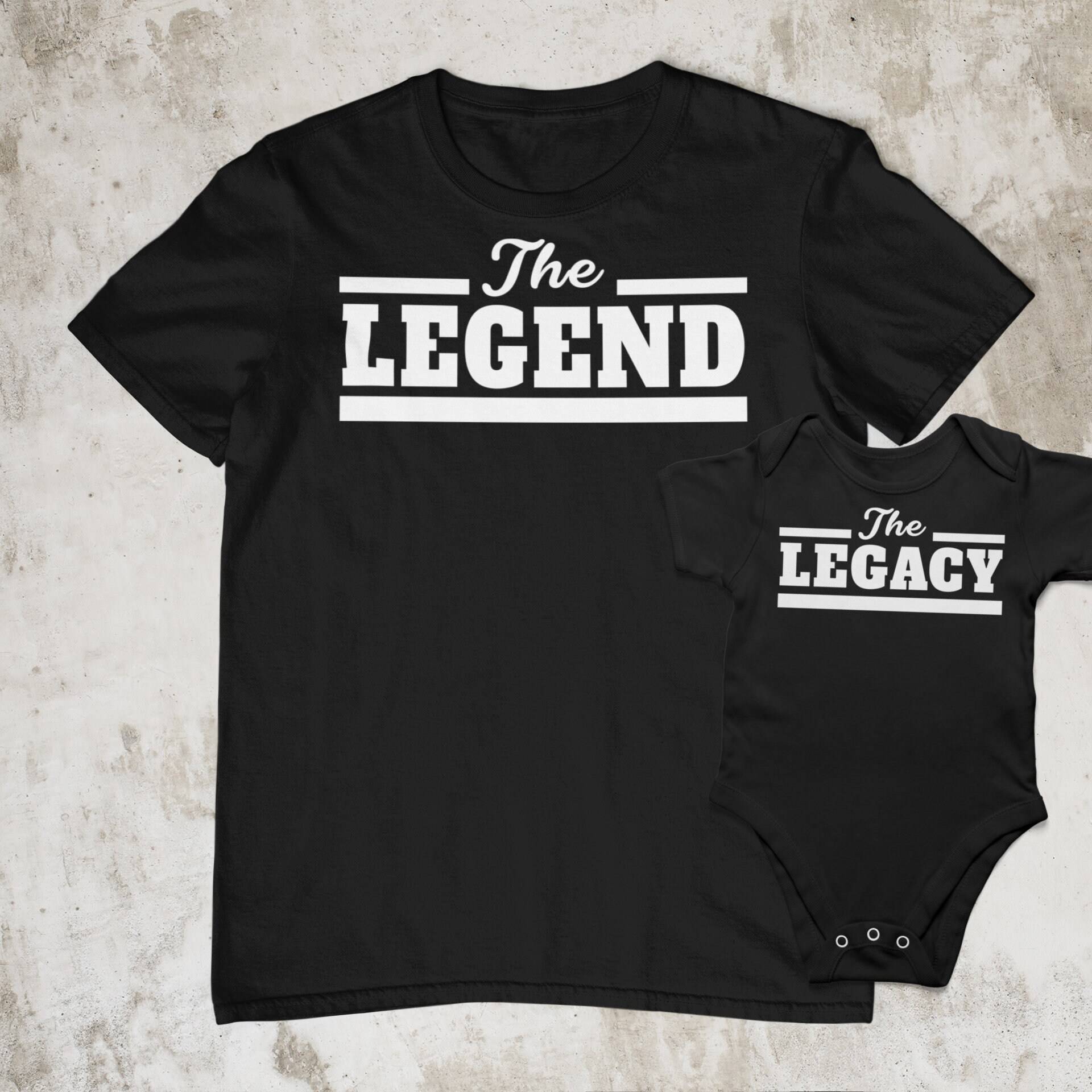 Legende Legacy Shirts, Papa Und Baby Passende Shirts Body Neugeborenen Lustige Familie Väter Tag Geschenk Shirt von TimaShopDesigns