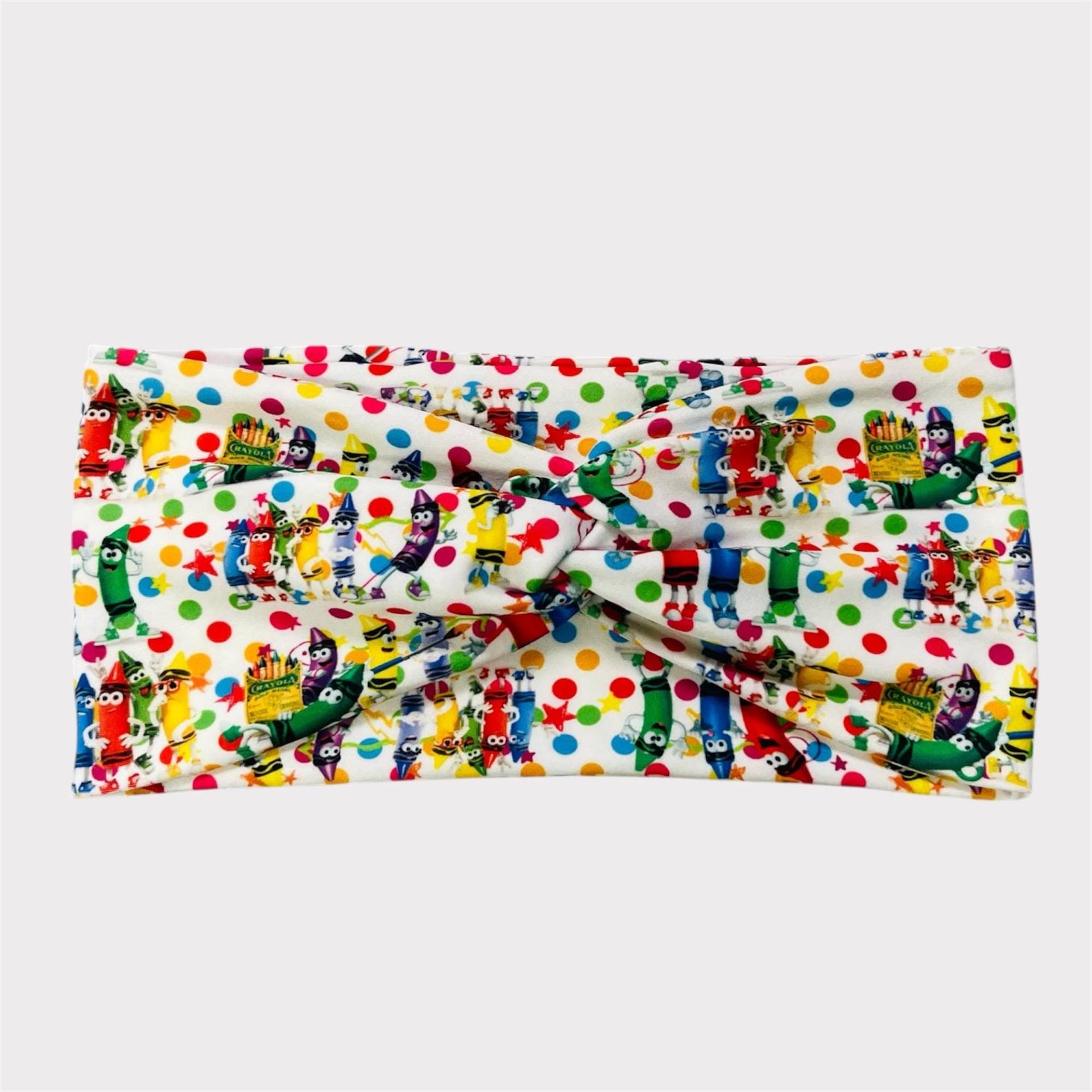 Crayon Stirnband, Lehrer Erwachsenen Kinder Schule Turban Zurück Zu Schul Stirnband von TimasHeadbands