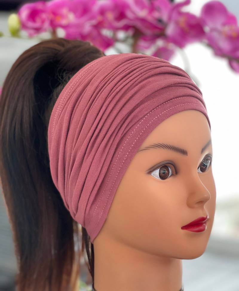 Dusty Marsala Extra Breites Scrunch Stirnband, Yoga Laufstirnband, Workout Fitness Männer Stirnband von TimasHeadbands