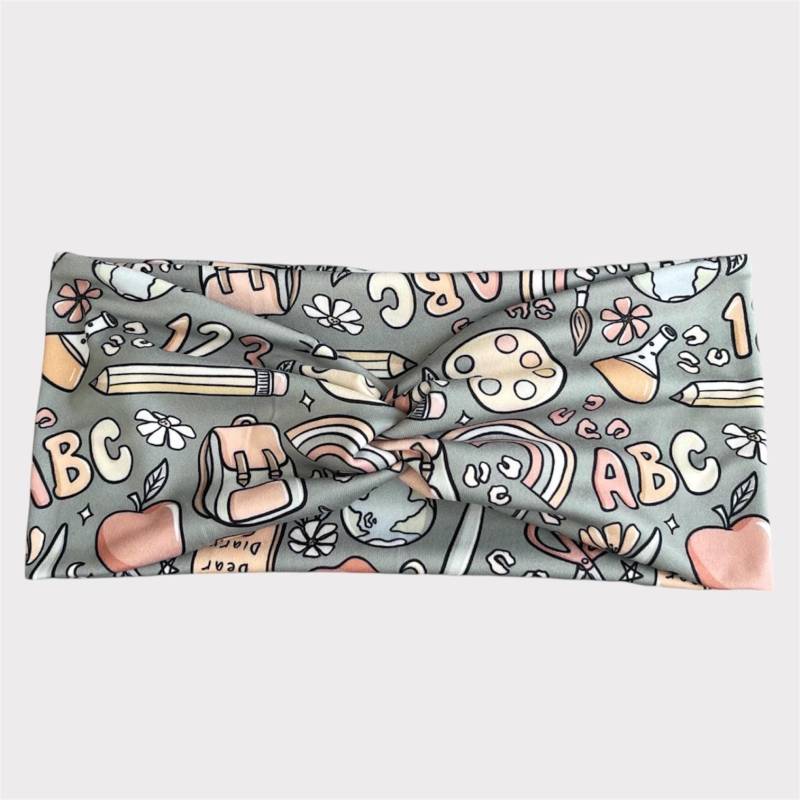 Lehrer Stirnband, Twist Krawatte Turban Knoten Kinder Mädchen Schule Stirnband von TimasHeadbands