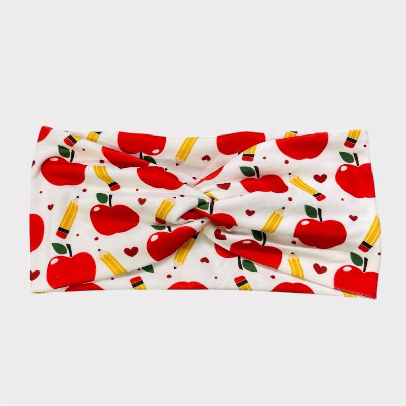 Lehrer-stirnband, Schule-stirnband, Bleistift-stirnband, Apfel-stirnband, Knoten-stirnband, Zurück Zu Schulstirnband von TimasHeadbands