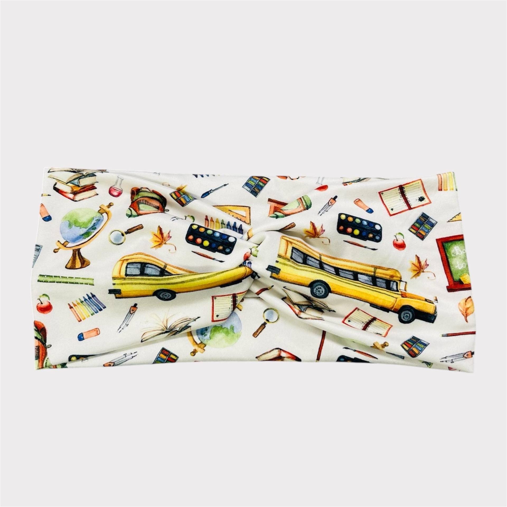 Schulbus Stirnband, Schul Twist Apfel Knoten Schulanfang Stirnband von TimasHeadbands